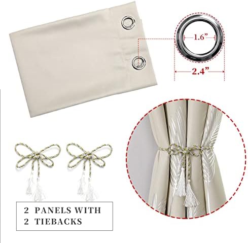 Estelar Textiler Cream Patterned Curtains for Living Room Bedroom