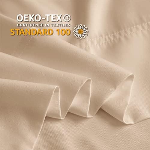 BEDELITE King Pillow Cases Set of 2, Rayon Derived from Bamboo, Taupe