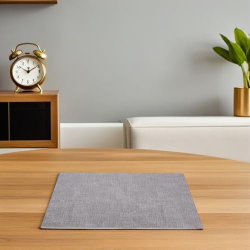 6 Piece Faux Leather Placemats for Dining Tables, Waterproof