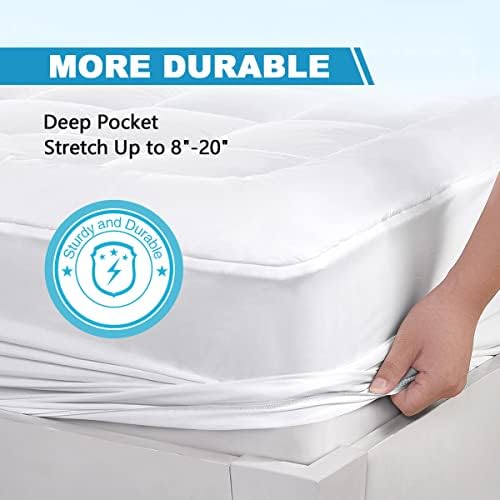 Queen Mattress Pad Cover Cooling Mattress Topper Pillow Top with Down