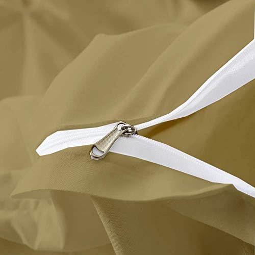 Pinch Pleated Duvet Cover with Zipper Closure and 2 Pillow Shams 100%
