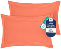 Royale Linens Microfiber King Size Pillow Shams Set of 2 - Coral Shams