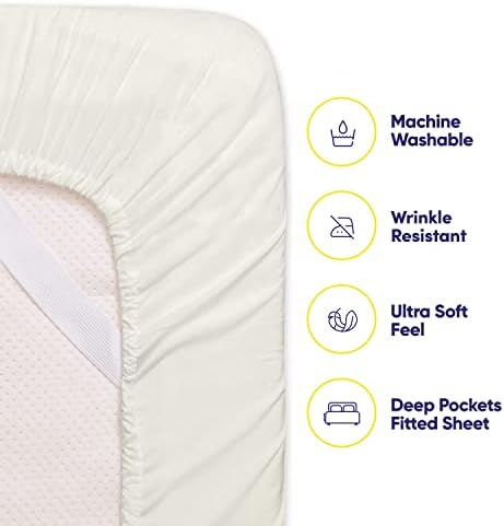 Twin Sheets Set – 4-piece Extra Deep Pocket Bed Sheets with Built-in