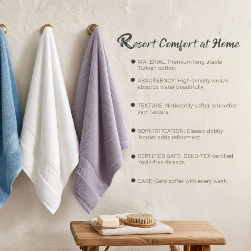 Impressions Aria Turkish Cotton Towels, Towel Set for Bathroom