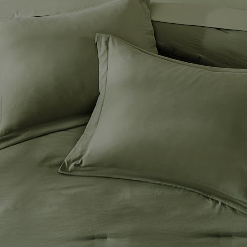 Queen Comforter Set-7 Pieces Soft Prewashed Bed in a Bag Queen Bedding