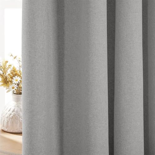 Drapifytex Light Grey Coated Thermal Insulated Drapes Pinch Pleated