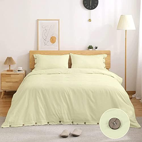 jaycorner 1000 Series Designer Coconut Button Closure 3-PCs Duvet