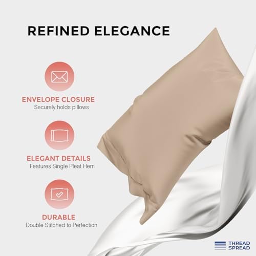 Thread Spread Egyptian Cotton Pillow Cases King Size Set of 2 - Luxury