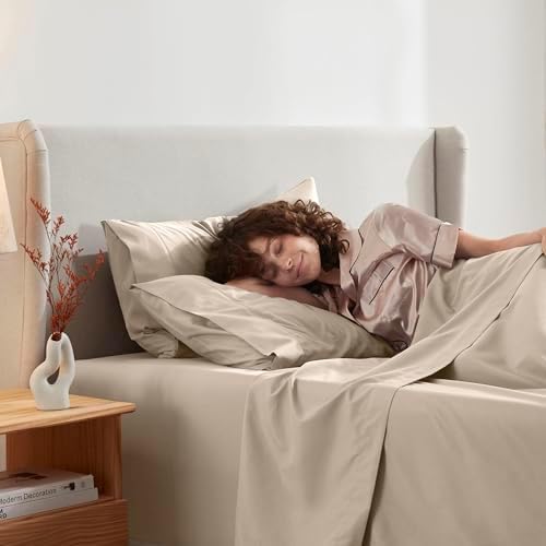 Nestl King Sheet Set - Bed Sheets - Beige Cream - 4-Piece Deep Pocket