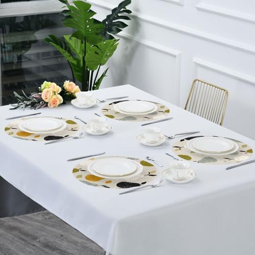 Style Pear Gray round place mats rustic reversible placemats tapete