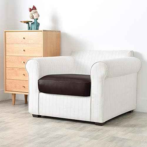 Yates Home PU Leather Chair Slipcover, Chocolate