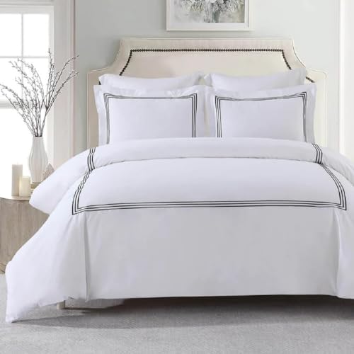 Royal Hotel Bedding Embroidered Adeline 3 Piece Comforter Cover with