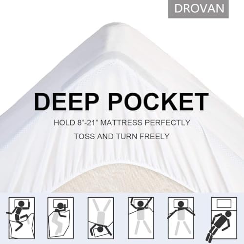 DROVAN Mattress Topper Queen Size - Extra Thick Mattress Pad Cover