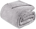 Exclusivo Mezcla Soft Fleece Bed Blanket King Size, 90”x104”, Light