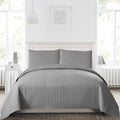 Petrichor Gray King Size Quilt Bedding Sets with