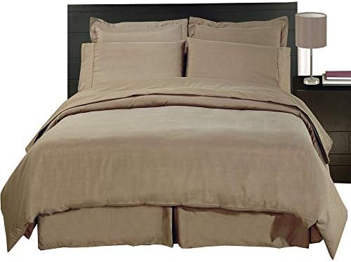 Royal Hotel Bedding Cotton Duvet Cover Set Solid Taupe with Down