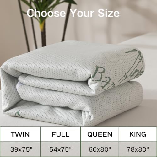 WhatsBedding Mattress Topper Cover Queen Size (Only Cover), Breathable