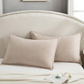 Stripe Quilted Pillowcases Set of 2, King Size Envelope Pillow Covers