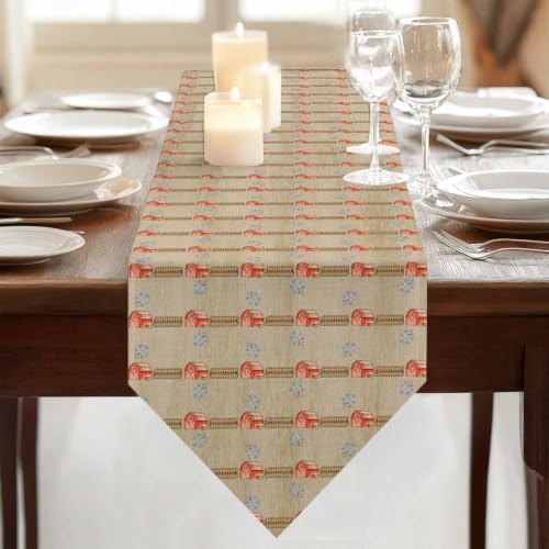 Farmhouse Barn Table Runner 108 inches Long Rustic Minimalist Harvest