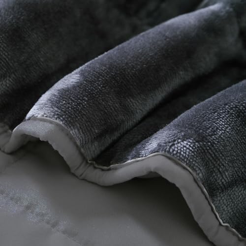 MOTRIP Soft Weighted Blanket, Dark Grey, 48 * 72 10LBS