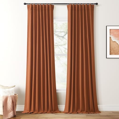 Boho Blackout Curtains 96 Inch Length 2 Panel Set for Bedroom Living