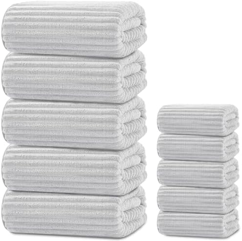 Extra Large Bath Towel Set 10 Piece, XL Bath Towels 35"x67" Oversized