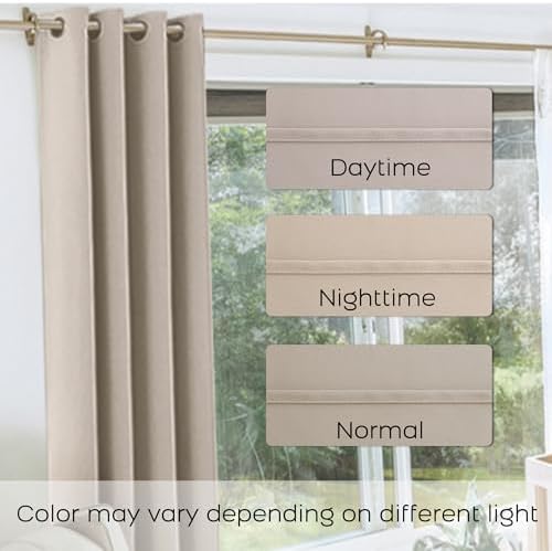 KOUFALL Neutral Taupe Blackout Curtains 96 Inches Long for Living