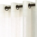 KOUFALL 120 Inch Curtains Extra Long Bronze Grommet Linen Sheer Tall