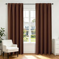 CUCRAF Brown Blackout Curtains 72 inch Length 2 Panels Set, Rod Pocket