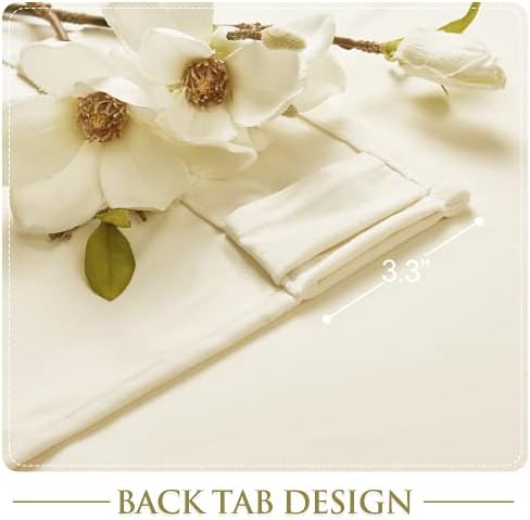 StangH Ivory White Velvet Curtains Back Tab for Nursery, W42 x L96