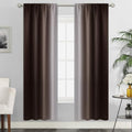 SimpleHome Ombre Rod Pocket Brown Curtains for Bedroom, 42Wx72L