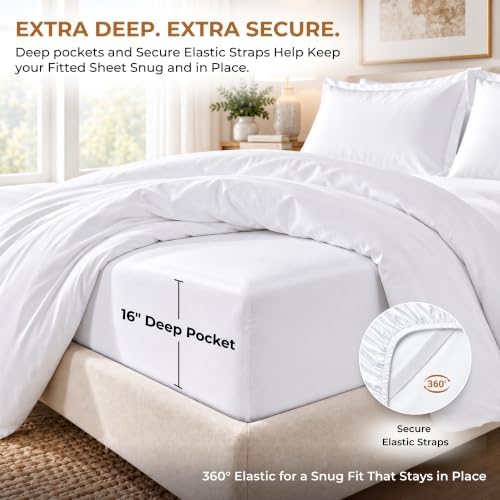 Kotton Culture 4 PC Queen Duvet Cover Set+Fitted Sheet - 600 Thread