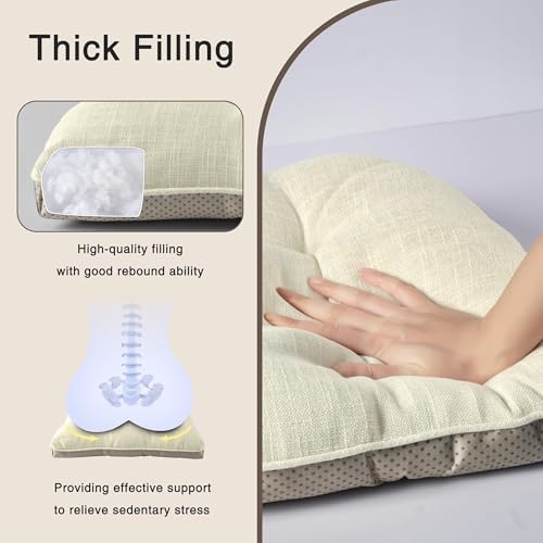 OVOV Indoor Chair Cushions for Dining Chairs Set of 4, 18x18, Beige