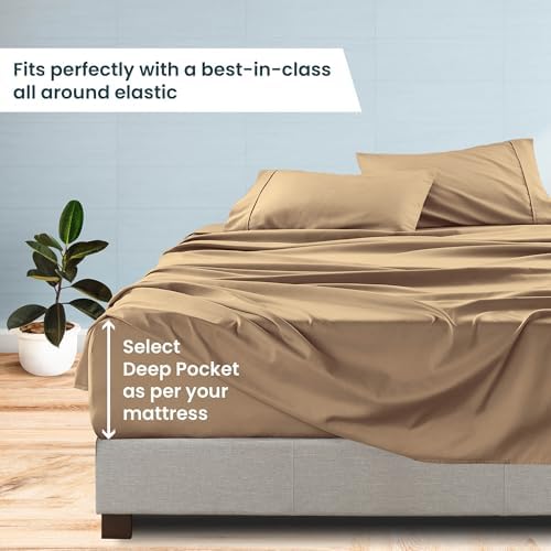Full Size 100% Supima Cotton 600 Thread Count 4-Piece Sheet Set