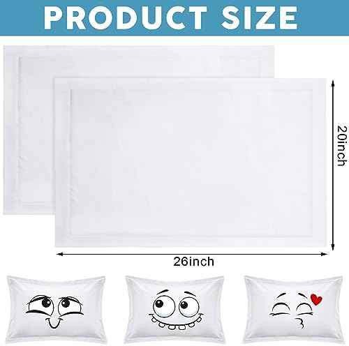 Shimeyao Cotton Pillow Protectors, 20 x 26 Inch, 12 Pcs