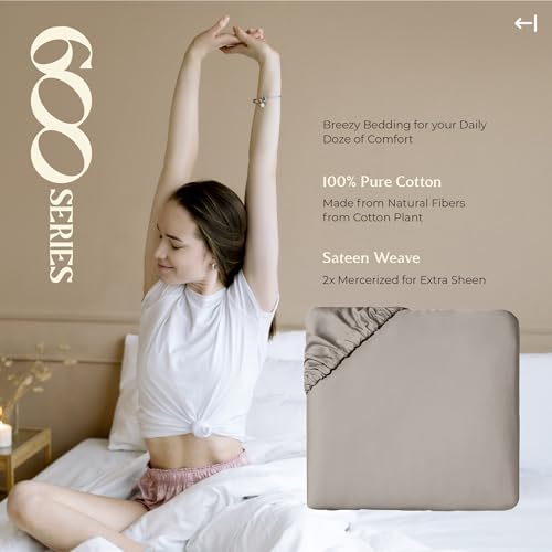 Mayfair Linen 100% Egyptian Cotton California King Fitted Sheet Only