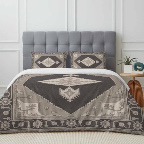 Boho Full Duvet Cover Set - 4 Pcs Comforter Cover Bedding Sets with