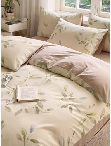 Bedding Duvet Cover Queen Size Set 100% Cotton Floral Pattern Bedding