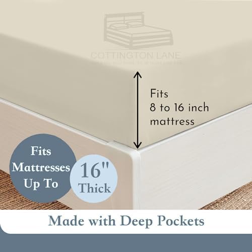 Cottington Lane 4 Piece Full Size Sheet Set, Hotel Quality Bedding