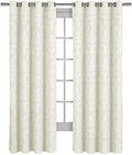 Royal Hotel Blair White/Ivory Top Grommet Jacquard Window Curtain