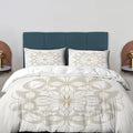 Floral Pattern 100% Cotton Duvet Cover Set Queen Size, Circular