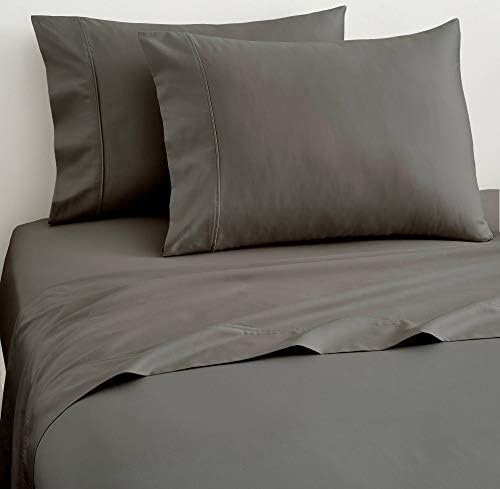 4-Pcs Bed Sheets Dark Grey King Size 100% Cotton 16" Deep Pocket