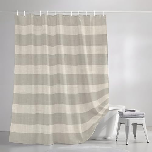 Shower Curtain for Bathroom Minimalist Taupe Stripes Bathtub Curtains