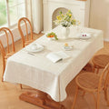 Zobesta Linen White Table Cloth Rectangle Table 53x70 Inch