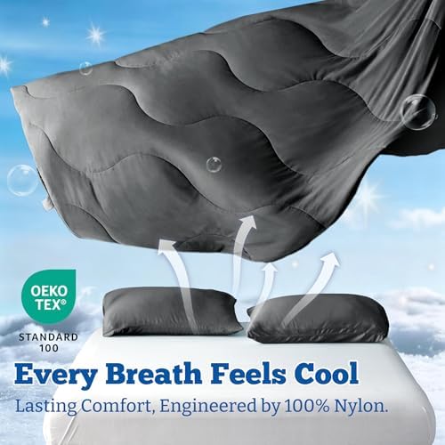 DOWNCOOL Cooling Comforter Queen Size, Blanket with Cooling