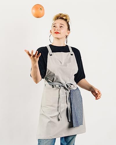 Caldo Crossback Kitchen Apron for Cooking- Mens and Womens