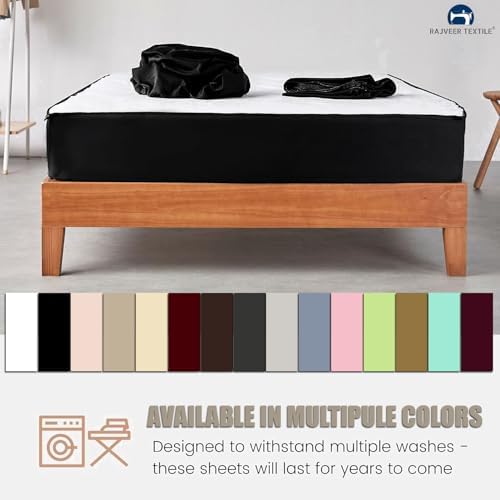 Microfiber Zip-On Fitted Sheet 18" Deep Pockets Cal-King Size Beige