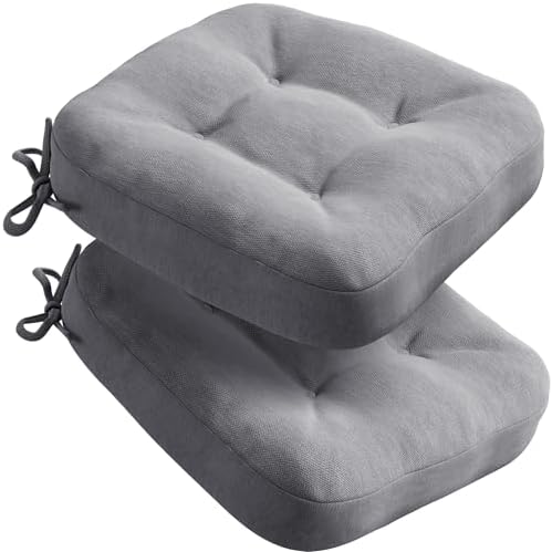 Codi Dining Chair Cushions 2 Pack, Thick Memory Foam Kitchen Seat Pads