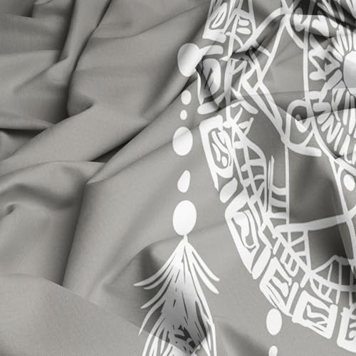 3-Piece Duvet Covers Set Full Bohemia White Dream Catcher Gray – Soft