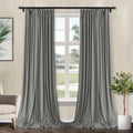 Macochico Velvet Curtains 120W x 84L Inch Room Darkening Velvet Drapes